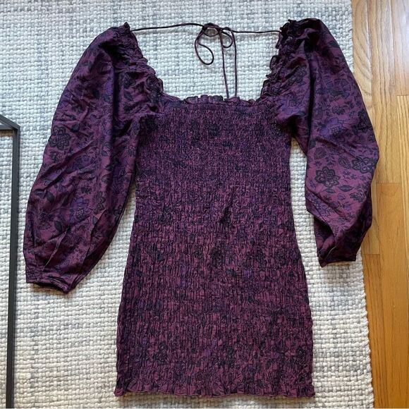NWT Free People Smock It To Me Mini Dress Large - Picture 2 of 6